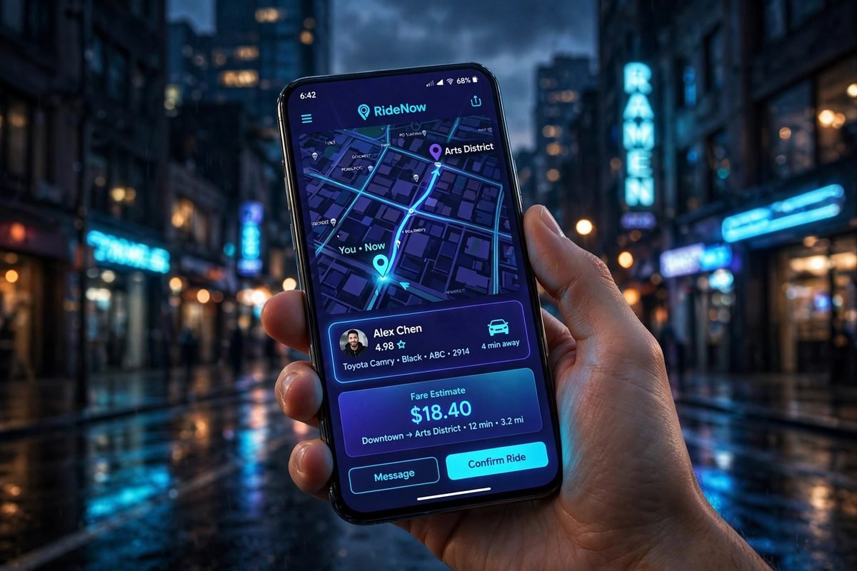 RideX, mobile app designed and built by Lyxevo